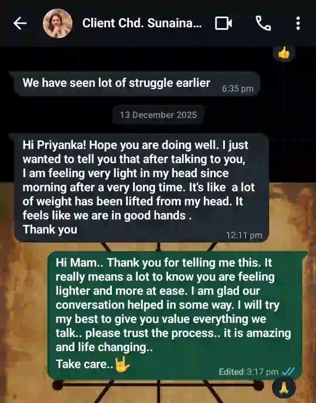 WhatsApp Testimonial 12