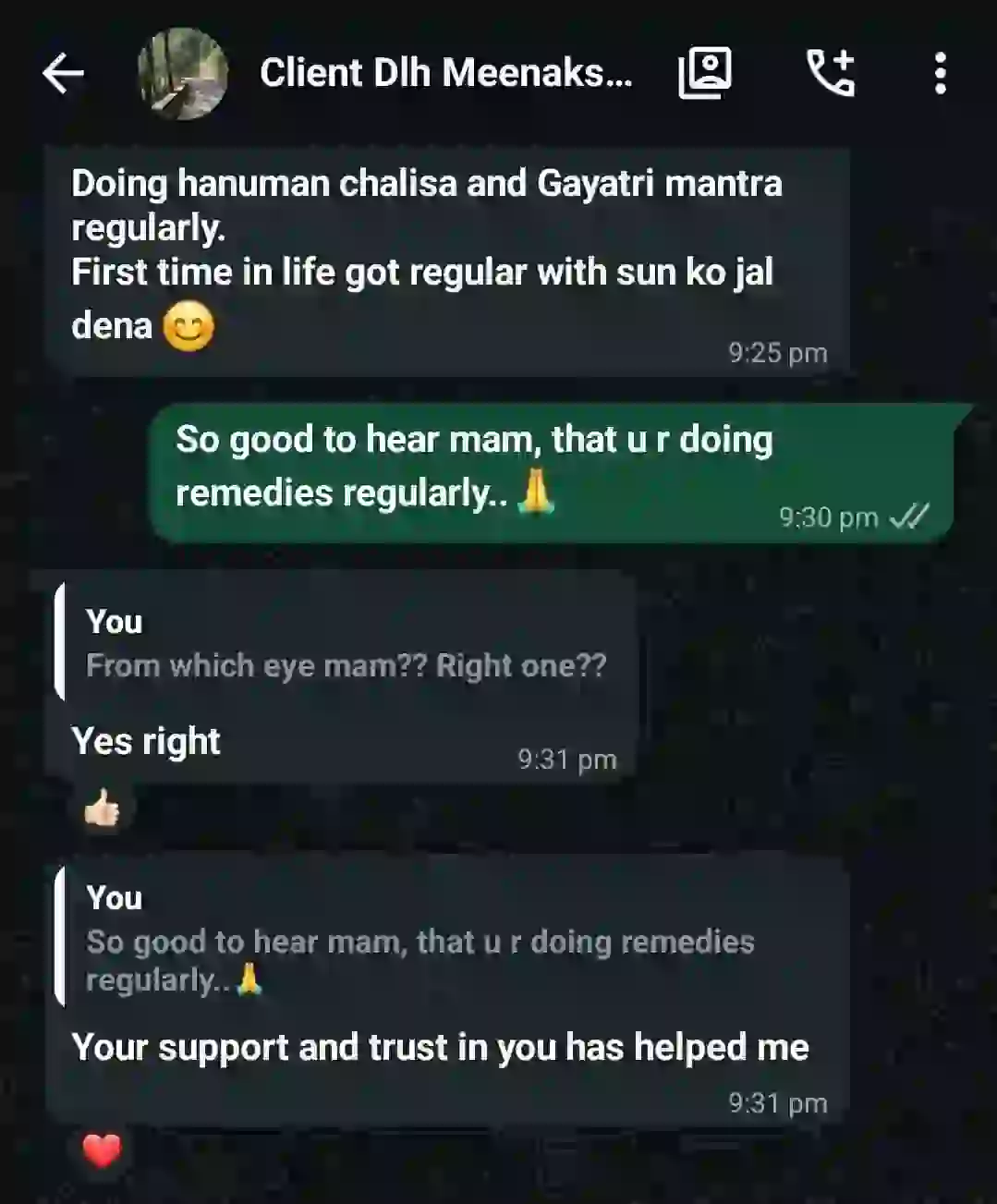 WhatsApp Testimonial 13